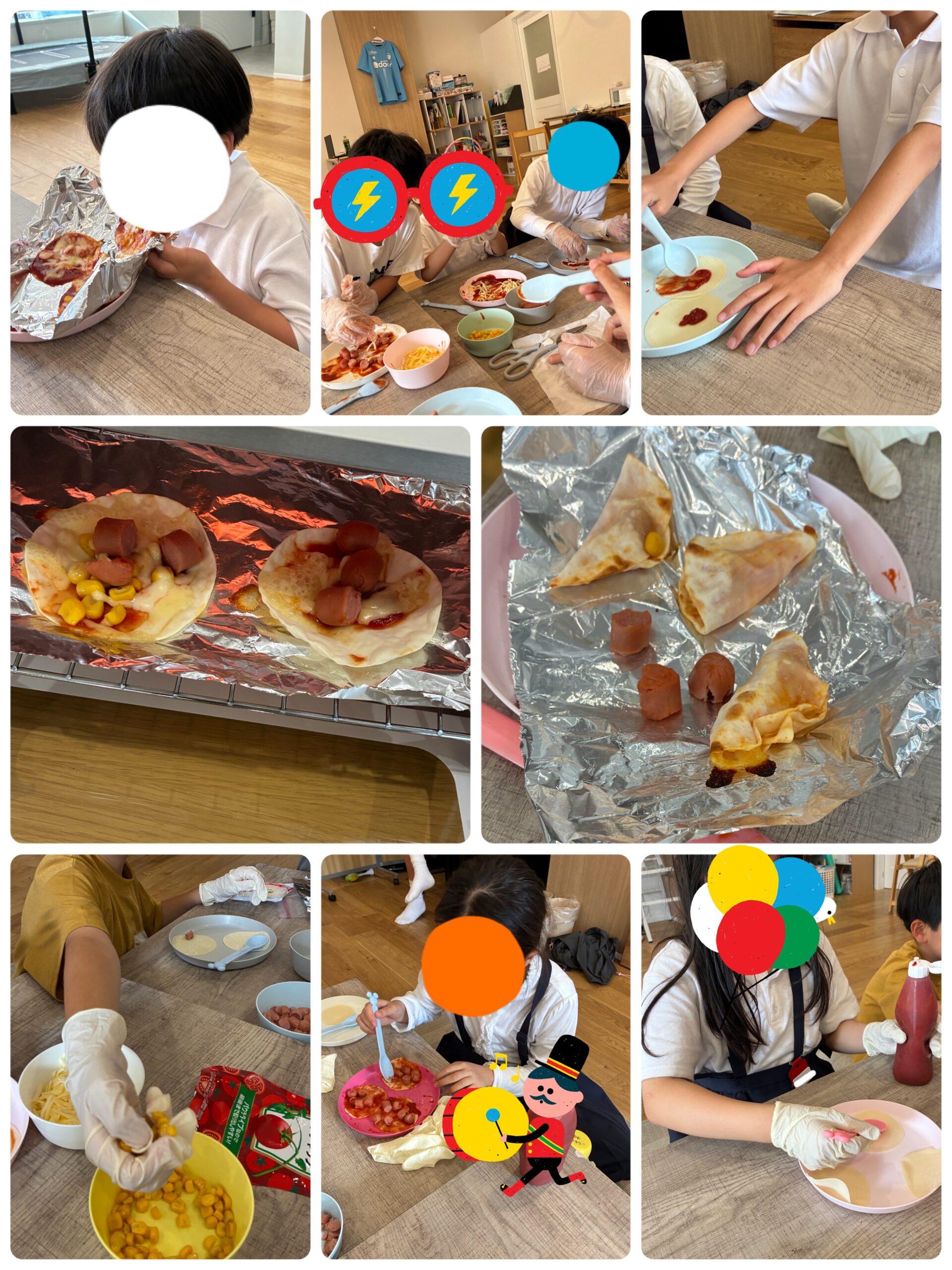 🍕みんなはどれをのせる?餃子の皮でミニピザ作り🍕